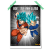 Dragon Ball Super Goku Vegeta Fight Your Own Battle Super Saiyan Blue Gode Mode Prince Warrior Poster