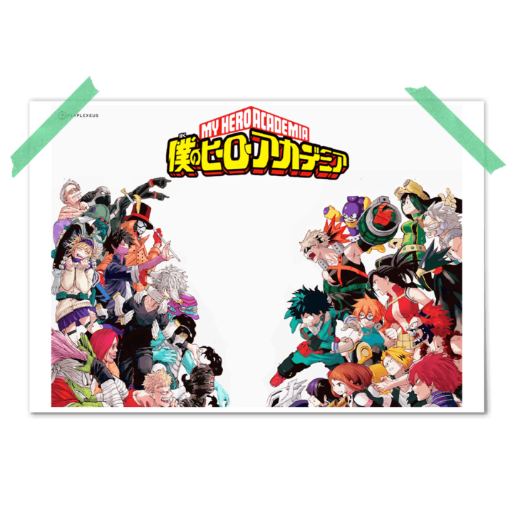 My Hero Academia Heros Villains Poster Perplexeus My Hero Academia Heros Villains Poster Perplexeus