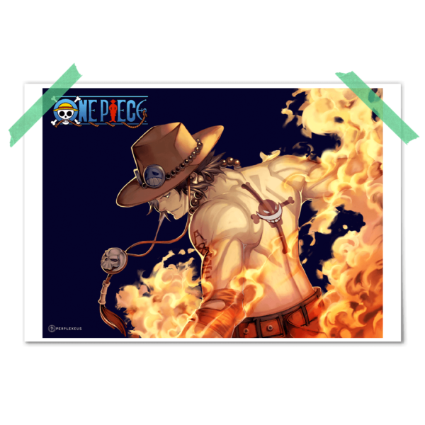 One Piece Portgas D Ace Fire Poster