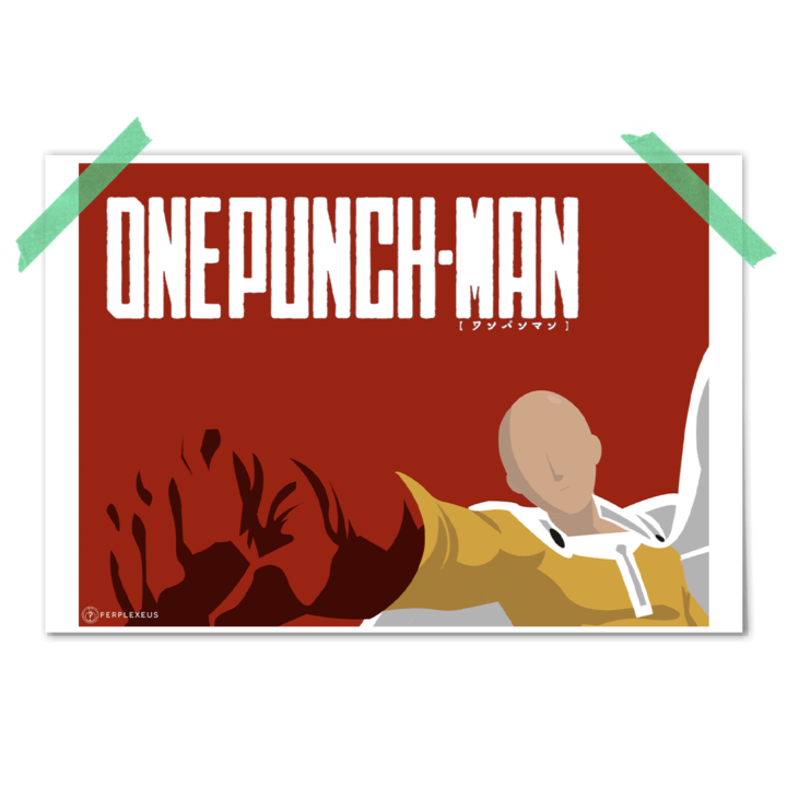 One Punch Man Saitama Minimalist Poster