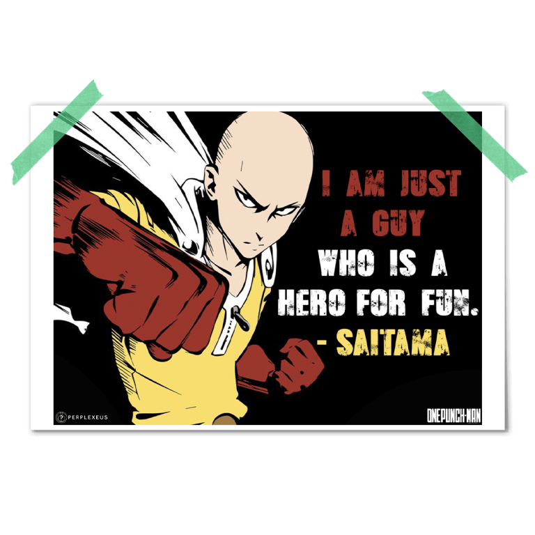One Punch Man: Saitama “100 push-ups, Every single day” Poster – Perplexeus
