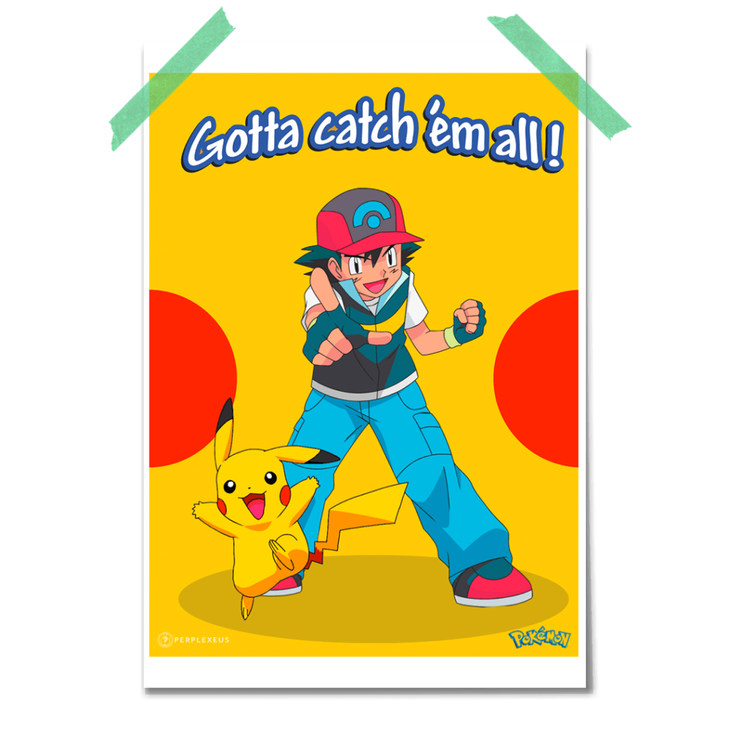 Pokemon Ash And Pikachu Poster Perplexeus