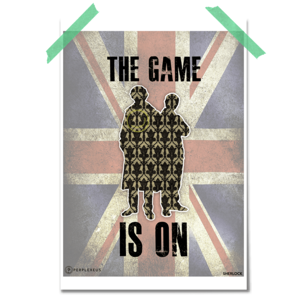 Sherlock BBC The Game Is On Britain England 221B Baker Street Poster